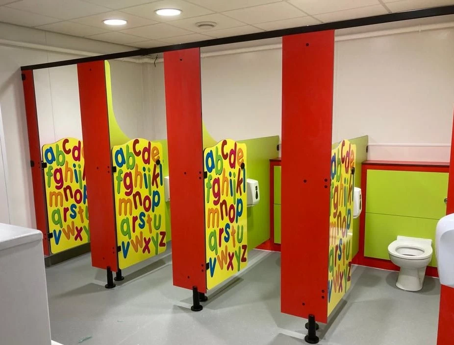 Our Rainbow Range School Toilet Cubicles